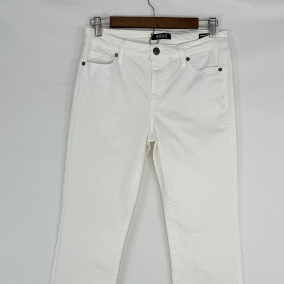 Buffalo David Bitton Jeans Womens 6/28 White Mid-Rise Stretch Soft Ankle Grazer - Picture 3 of 16